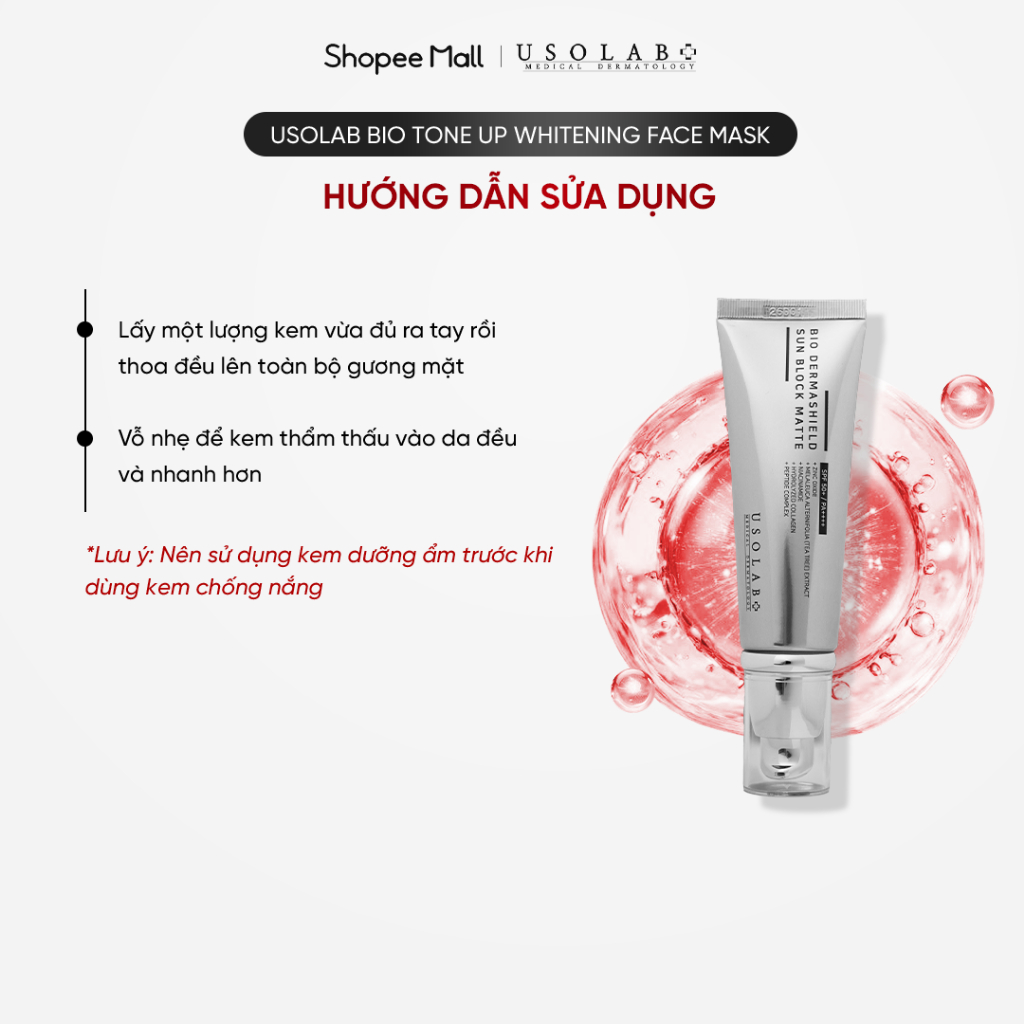USOLAB Kem Chống Nắng Da Dầu Mụn Bio Intensive Sun Block Matte SPF50+ PA++++ – Kiểm Soát Nhờn, Không Bít Lỗ Chân Lông
