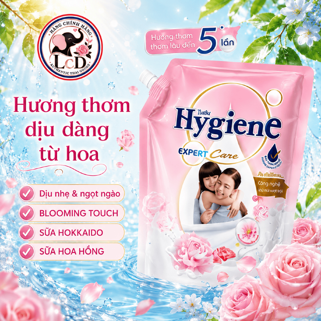 [NỘI ĐỊA THÁI] Nước Xả Hygiene Expert Care 1000ml, Lưu Hương Lâu, Làm Mềm Vải, Khử Mùi Hiệu Quả, Đủ Loại - LCD STORE