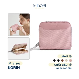 Ví Da PU KORIN RFID Blocking Vân Tinh Tế Nam Nữ Quà Tặng Bạn Gái Bóp Tiền Thẻ| MIDORI BAG COLLECTION