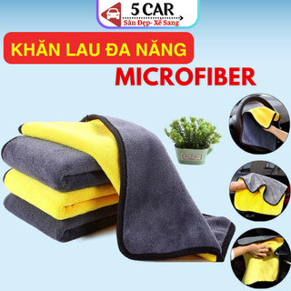 Khăn Lau Xe Ô Tô – Khăn Microfiber Siêu thấm- vệ sinh ô tô, xe máy, lau bếp, lau kính, Đa năng. Hàng 2 lớp