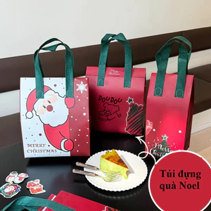 Túi Đựng Quà Noel Giáng Sinh Túi Vải Đa Năng Đựng Quà Bánh Kẹo Quà Tặng MUN STORE TVAIDETNOEL08