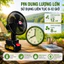 Quạt Tích Điện Mini Để Bàn - Xoay 180 Độ, Dùng Liên Tục 8-12H, 2 Công Suất Gió - Hightech House