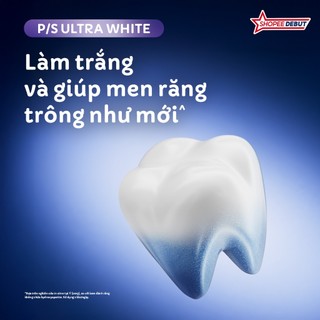 [MỚI]Kem đánh răng P/S Ultra White Trắng Bật 5 Tông 100g+Bàn Chải P/S Chăm Sóc Nướu+Nước Súc Miệng P/S Kháng Khuẩn 500ml