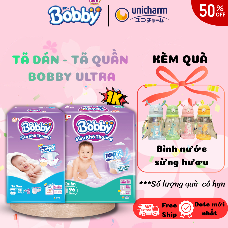 [MUA 1 TẶNG KÈM QUÀ ] TÃ DÁN/ TÃ QUẦN BOBBY ULTRA MỀM MẠI, SIÊU THOÁNG KHÍ XS/S/M/L