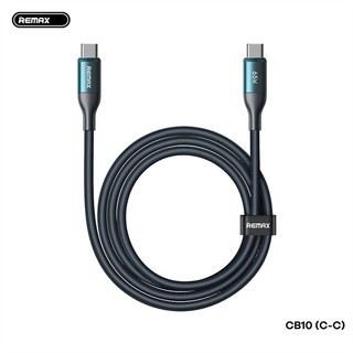Cáp tự ngắt sạc nhanh 65W Remax CB10 TypeC to TypeC dài 1.2m bọc dù - truyền data và đèn led báo sạc