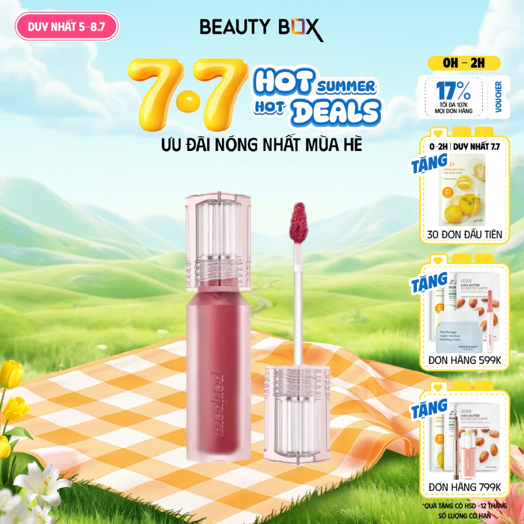 [Săn Sale] Son Nước Bóng Nhẹ Peripera Water Bare Tint 3.7g