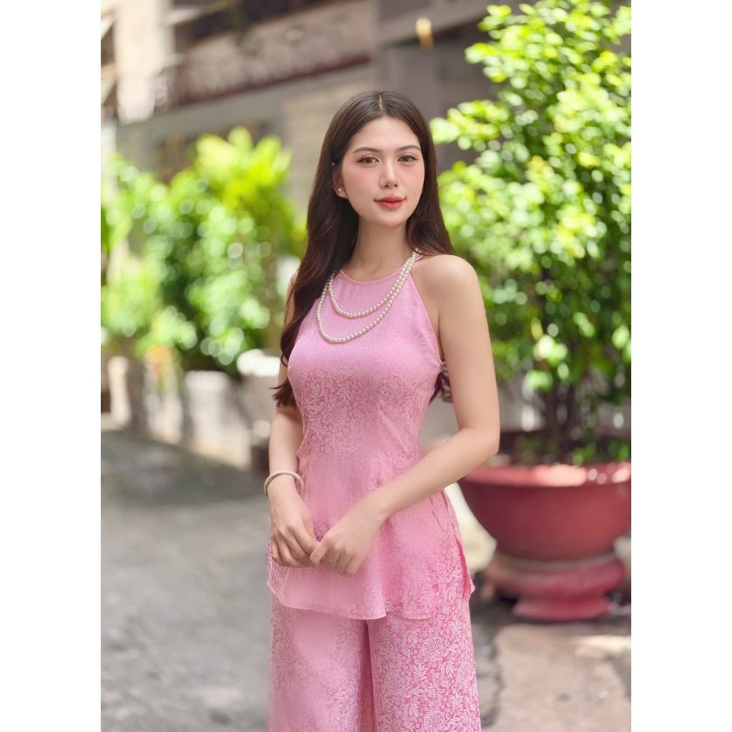 Hân Nguyễn Áo Bà Ba - B.A205 - Áo Yếm Gấm Hoa Phú Quý