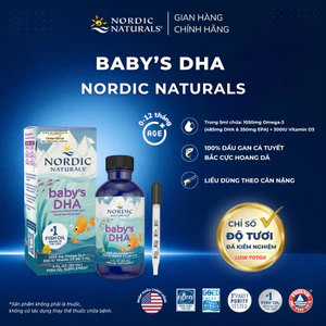 Nordic Naturals Baby's DHA 60ml - DHA Omega-3 Cho Bé Từ 0-12 Tháng Tuổi