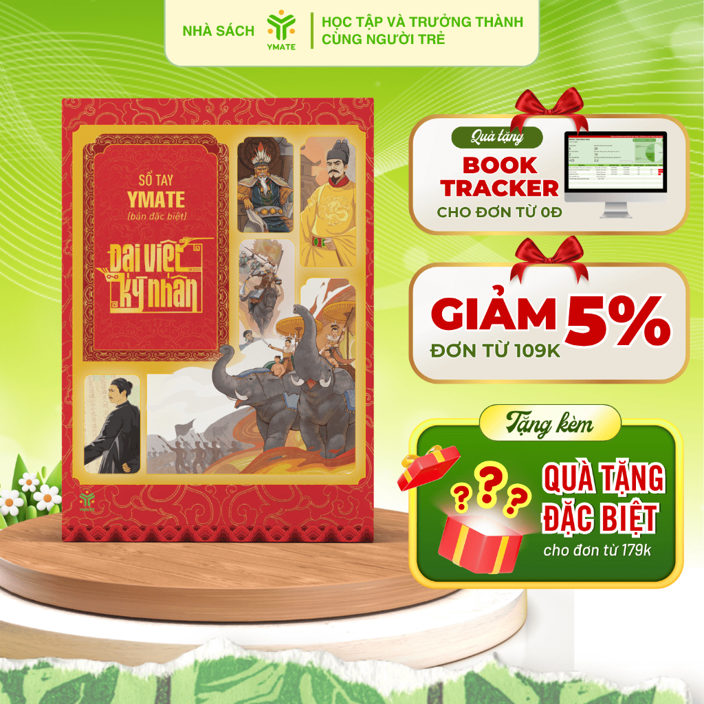 Sổ Tay YMATE - Sổ Tay Đại Việt Kỳ Nhân, Sổ Tay Ghi Chép A5, 80 Trang - YMATE Books