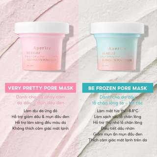 Mặt Nạ Đất Sét Băng Lạnh Nhỏ Lỗ Chân Lông, Giảm Dầu Thừa Aperire Be Frozen Pore Mask (120g/hộp)
