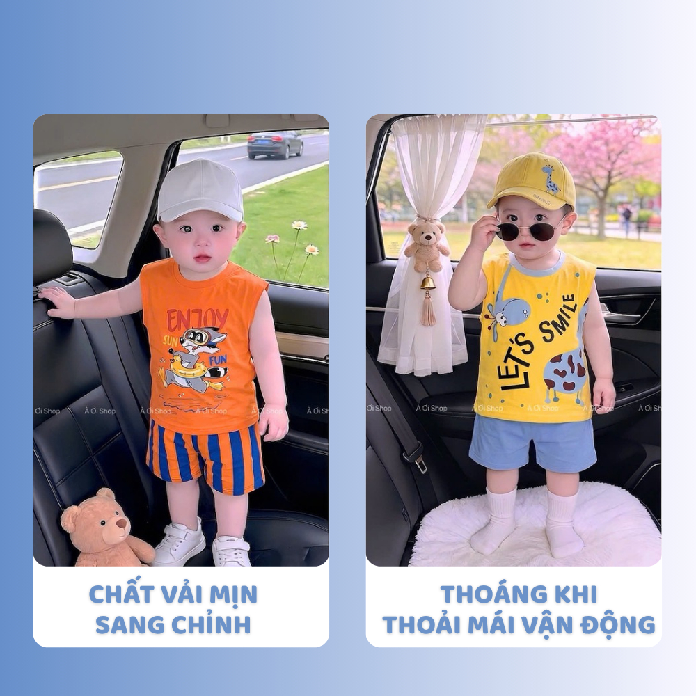 [À ƠI SHOP] D91- set 3 bộ ba lỗ chó và cáo enjoy - a100.399
