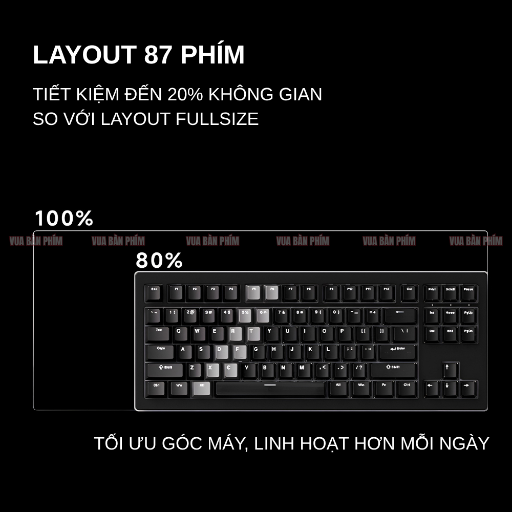 Bàn phím cơ  Akko 5087 HE trục từ , polling rate 8k,  độ phản hồi 0.005RT , 3 mode , full foam , layout tkl, led rgb | BigBuy360 - bigbuy360.vn