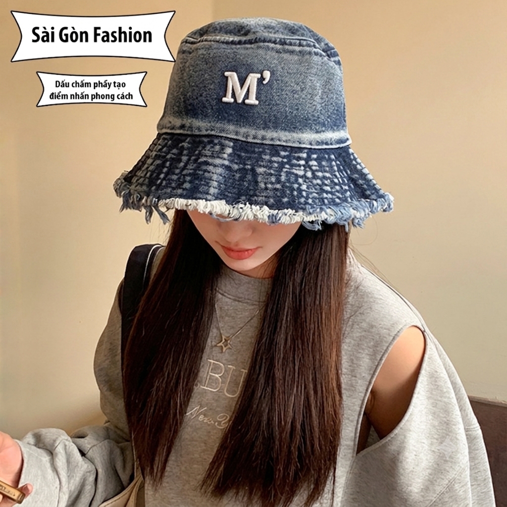 Nón tai bèo | Mũ Bucket Vành cụp Jean trơn chất Vải dày dặn Cao cấp form Unisex Nam Nữ