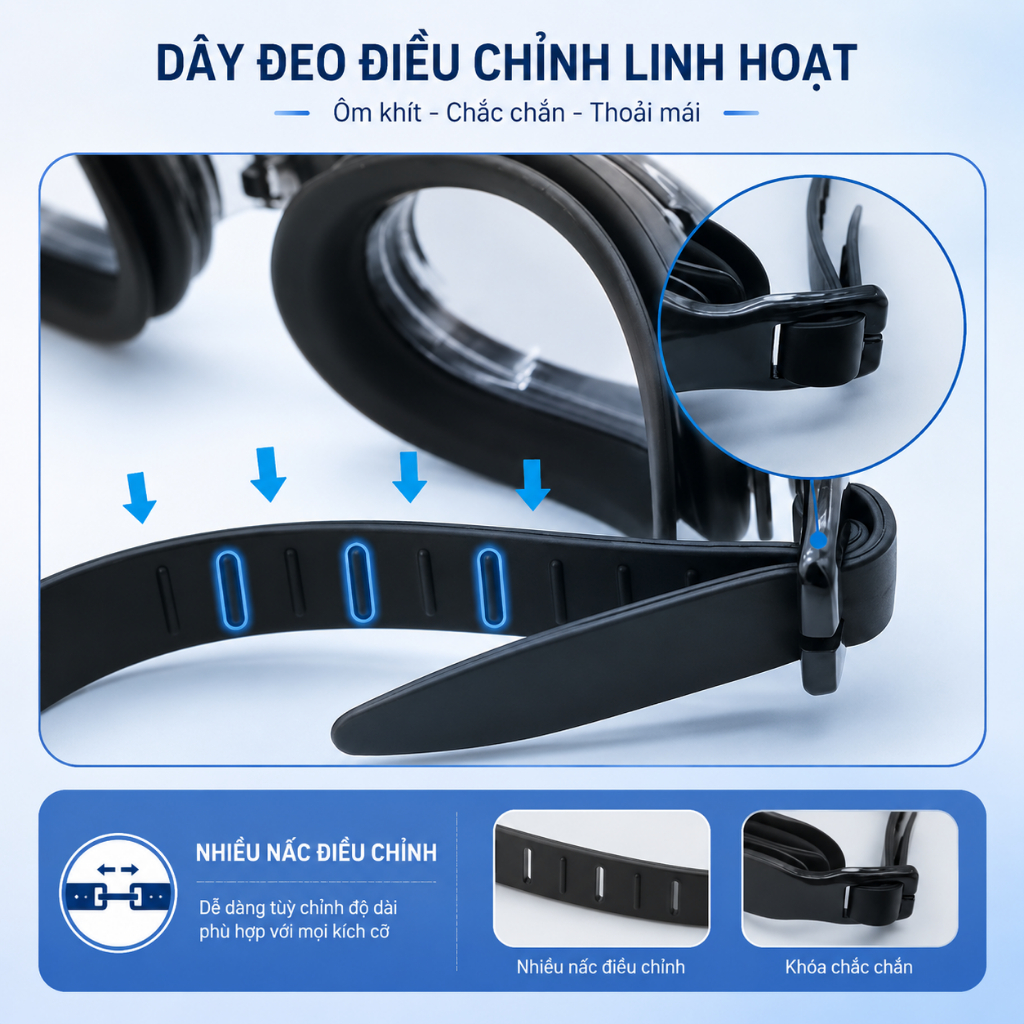 Kinh bơi người lớn AOLIKES mắt kính bơi chống nước,chống mờ tráng gương CAO CẤP