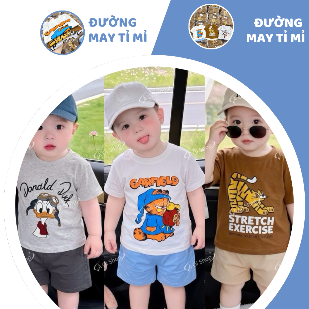 [À ƠI SHOP] D92- set 3 bộ cộc hổ mèo vịt stretch - a100.400