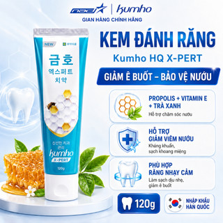 Kem Đánh Răng Kumho HQ X-PERT 120g Hỗ Trợ Giảm Ê Buốt, Chăm Sóc Nướu, Kháng Khuẩn, Hơi Thở Thơm Mát