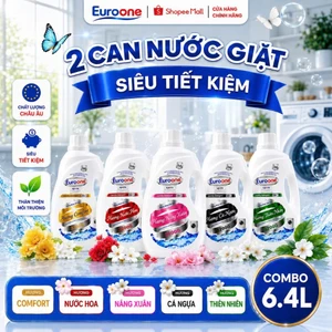 Nước Giặt Xả EUROONE Đậm Đặc Đa Hương – Sạch Sâu Thơm Lâu Mềm Vải, Dịu Nhẹ Da Tay, Giữ Quần
