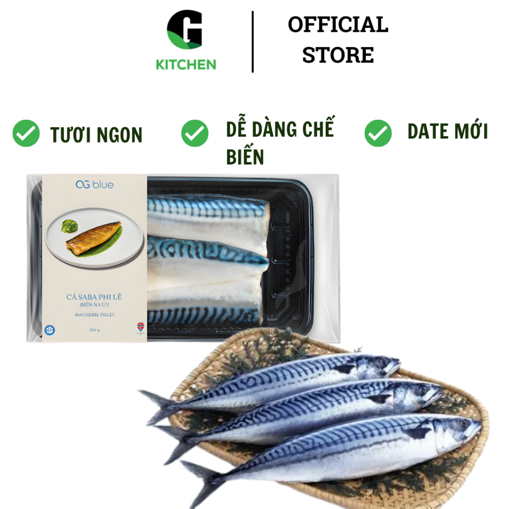 Cá saba Nauy Fille Blues G Kitchen 250g [Giao HCM]