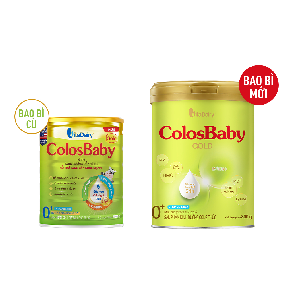 [VITADAIRY] Sữa bột ColosBaby Gold (NEW) (0+/1+/2+) 800g Sản Phẩm Chính Hãng [Combo 6,8,12 Lon]