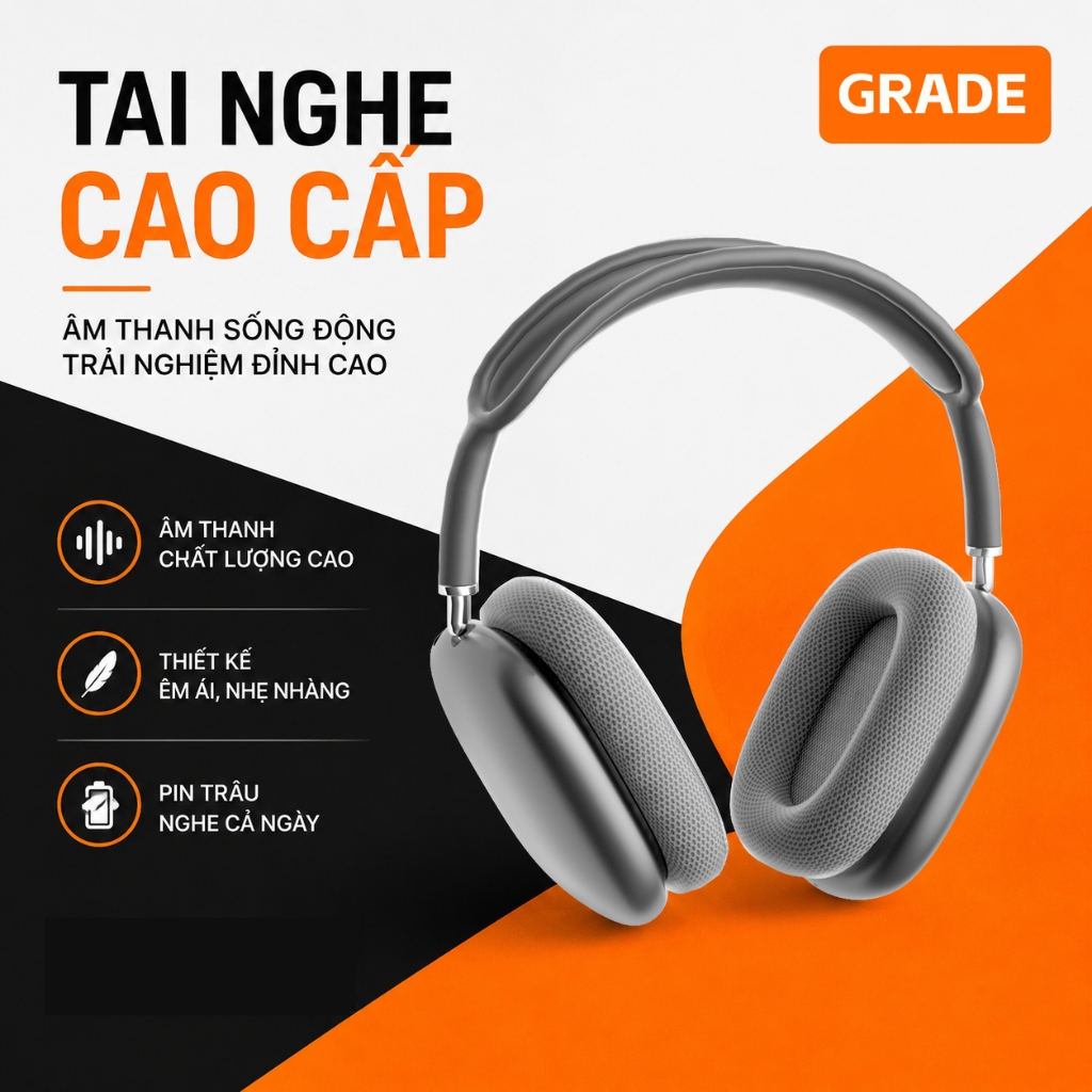 Tai Nghe Không Dây P9 Bluetooth 5.0 Chụp Tai Âm Thanh HiFi Bass Mạnh Có Micro Kết Nối Điện Thoại | BigBuy360 - bigbuy360.vn