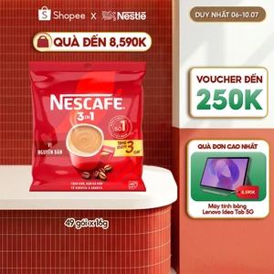 NESCAFÉ 3IN1 VỊ NGUYÊN BẢN (Bịch 46+3 gói x 16g)