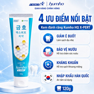 Kem Đánh Răng Kumho HQ X-PERT 120g Hỗ Trợ Giảm Ê Buốt, Chăm Sóc Nướu, Kháng Khuẩn, Hơi Thở Thơm Mát