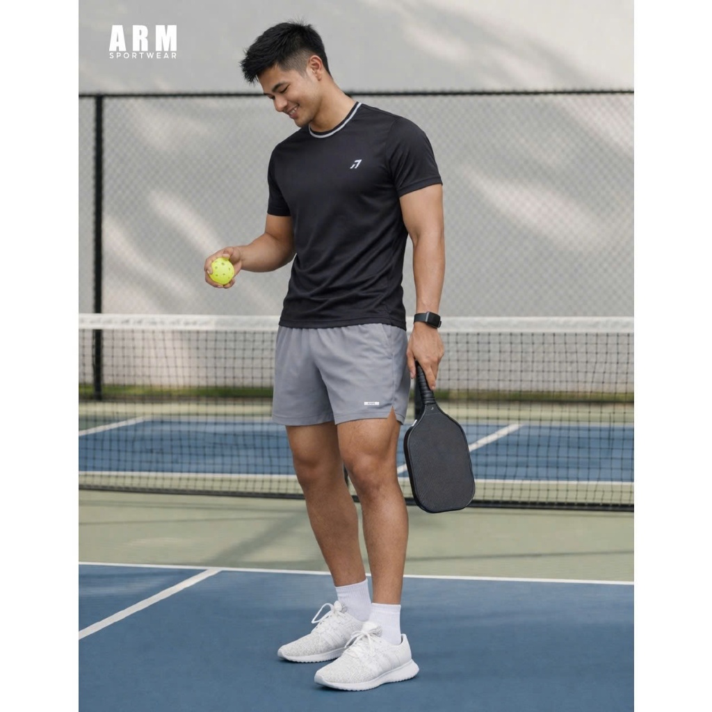 Bộ Quần Áo Pickle Ball Nam ARM Sportwear DINK-TEE x 5 INCH - SHORTS
