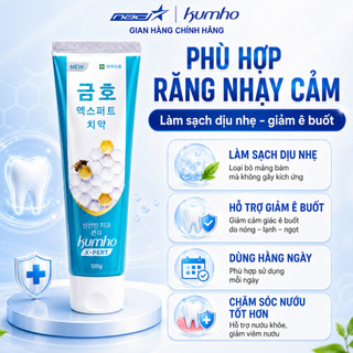 Kem Đánh Răng Kumho HQ X-PERT 120g Hỗ Trợ Giảm Ê Buốt, Chăm Sóc Nướu, Kháng Khuẩn, Hơi Thở Thơm Mát
