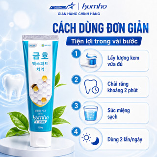 Kem Đánh Răng Kumho HQ X-PERT 120g Hỗ Trợ Giảm Ê Buốt, Chăm Sóc Nướu, Kháng Khuẩn, Hơi Thở Thơm Mát