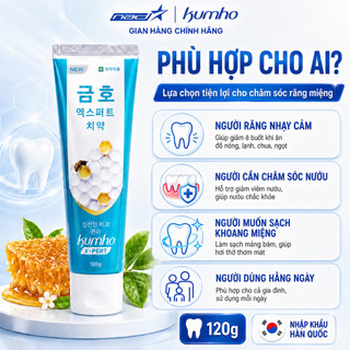 Kem Đánh Răng Kumho HQ X-PERT 120g Hỗ Trợ Giảm Ê Buốt, Chăm Sóc Nướu, Kháng Khuẩn, Hơi Thở Thơm Mát