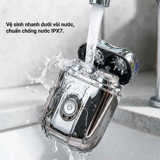 Máy Cạo Râu NEXPRO E8 Chống Nước IPX7, Vỏ Kim Loại, Dao 15 Lưỡi Sắc Bén Cổng Sạc Type-C Tiện Dụng