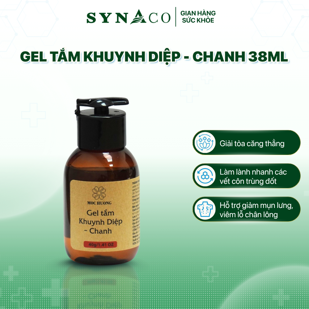 Gel tắm khuynh diệp - chanh – chai 240ml/38ml, hương thơm thanh mát | SYNACO