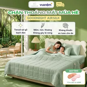 Chăn Mùa Hè Mát Lạnh Tencel Vua Nệm Airsilk 2mx2m2 Cho Mẹ Và Bé, Chăn Hè Nằm Phòng Điều Hòa