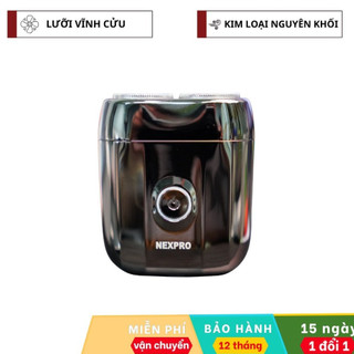 Máy Cạo Râu NEXPRO E8 Chống Nước IPX7, Vỏ Kim Loại, Dao 15 Lưỡi Sắc Bén Cổng Sạc Type-C Tiện Dụng