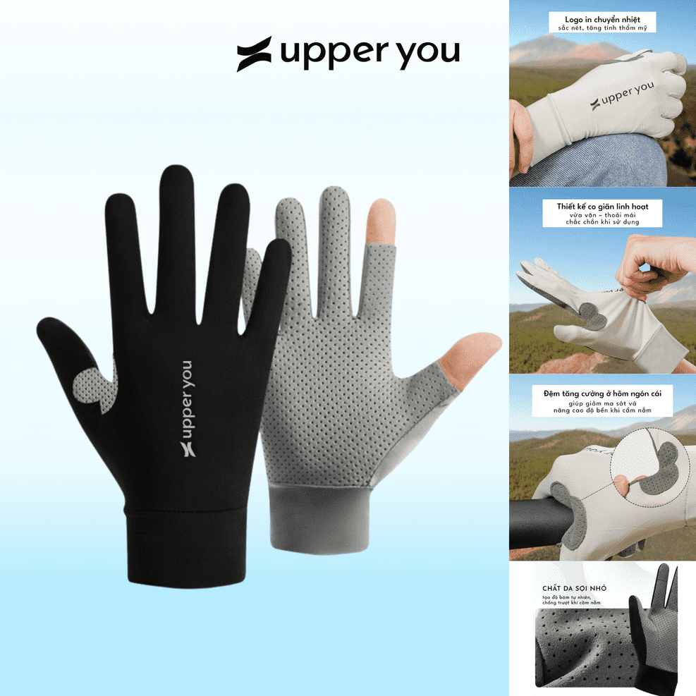 [TẶNG QUÀ ĐƠN 249k] Combo Chống Nắng Nam UPPER YOU Khăn Trùm Fullface, Mũ Lưỡi Trai, Găng Tay Chống Nắng, Bao Tay Lái Xe