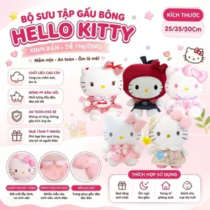 Gấu bông hello kitty phối váy cao cấp, Thú nhồi bông helo kitty cute đáng yêu làm quà tặng cho bé gái, Bạn Gái , Bobesu