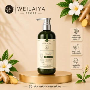 Dầu Gội Gừng Weilaiya Luxury X2 Ginger Essence 420ml Chính Hãng | Detox Da Đầu Cho Tóc Dầu, Dễ Bết