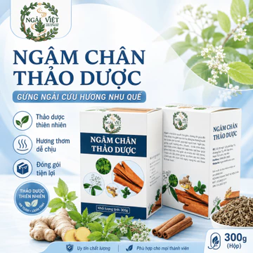 Ngâm Chân Thảo Dược Gừng Ngải Cứu Hương Nhu Quế - Thảo Dược Ngâm Chân Thải Độc, Giúp Ngủ Ngon, Giảm Đau Xương Khớp