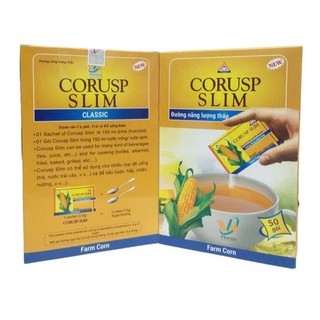 Đường Bắp Ăn Kiêng CORUSP SLIM U.S PHAR Hộp 50 Gói x 2.5g