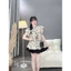 Set Babydoll họa tiết trái tim tiểu thư, set xòe phối bèo tay cánh tiên đi chơi cực xinh