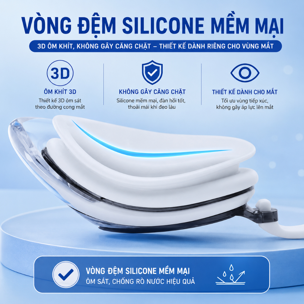 Kinh bơi người lớn AOLIKES mắt kính bơi chống nước,chống mờ tráng gương CAO CẤP