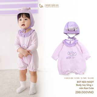 NBAn (3M-24M) Bộ body đùi bé gái tay lửng Kẹo Cute cotton thoáng mát mặc nhà đi chơi-CANDY5.25