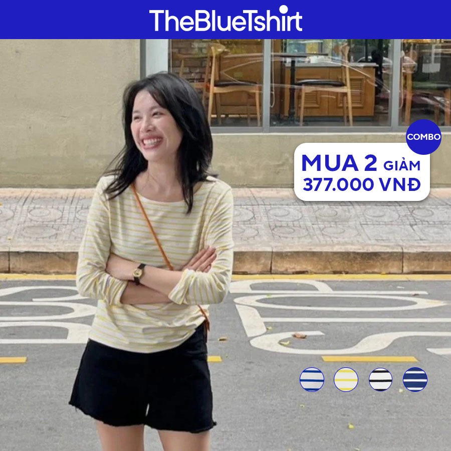 TheBlueTshirt - Áo thun tay dài, cổ thuyền, phom regular cho nữ - The Lifetime T - Women