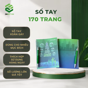 Sổ Tay 170 trang, Sổ Xoắn gáy Viết ghi chú Phù hợp cho Học sinh và Cán bộ đi họp