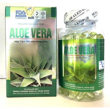 ALOE VERA Green ROBINSON Aloe vera Viên Uống Đẹp Da Dưỡng Ẩm, Chống Lão Hoá, Mờ Sẹo Sữa Ong Chúa ALOE VERA Green D20