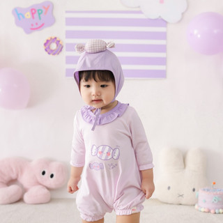 NBAn (3M-24M) Bộ body đùi bé gái tay lửng Kẹo Cute cotton thoáng mát mặc nhà đi chơi-CANDY5.25