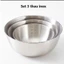 Bộ 3 Thau Trộn Inox 304 Chống Dính, Dung Tích Lớn, Đa Năng