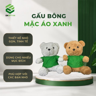 [CỰC RẺ] Gấu Bông Mặc Áo Xanh ( Hàng Không Logo)