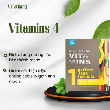 [Suy giãn tĩnh mạch]Thực phẩm bảo vệ sức khỏe Essential Vitamins 1 - Diosmine & Rutin Siberian