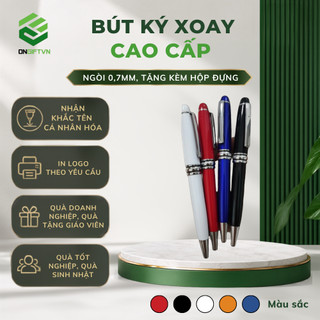 [GIÁ CỰC SỐC] Bút Ký Xoay Ngòi 0,7mm Tặng kèm Hộp đựng, Khắc chữ trên bút theo yêu cầu